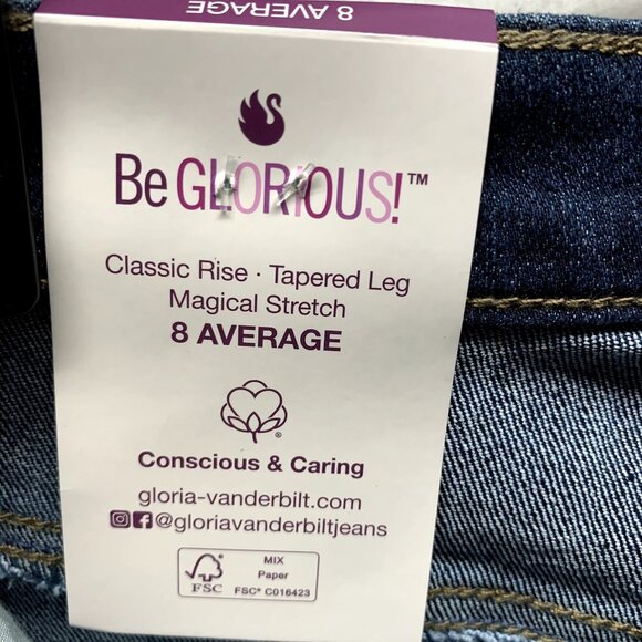 Gloria Vanderbilt Amanda Jeans Womens 8 Average Madison Dark Wash Magic Stretch - Picture 7 of 16